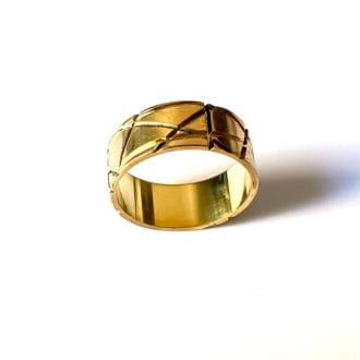 Bague artisanale géométrique unisexe - Bijou fait main
